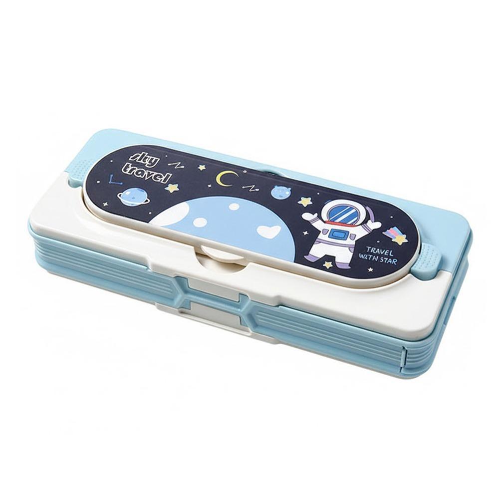 Multifunktionale Schreibwarenbox Mechanisches Stifteetui Cartoon Federmäppchen Schulsachen