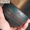 200ml Yixing Purple Clay Teacup Handmade Engraved Calligraphy Tea Bowl Raw Ore Mud Master Cup Chinese Chazhan Zisha Tea Set Gift