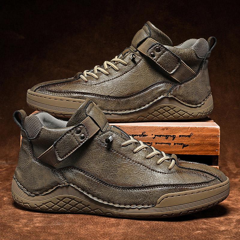 Cizme Bărbați Lucrate Manual Model Piele Cizme Glezna Șosetă Moale Confortabile Toamnă /Iarnă Cizme Bărbați Cizme Iarnă Bărbați