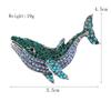 Fashion Vintage Style Dolphin Jewelry Brooch Woman Black Dolphin Whale Pendant Brooch Pin Crystal Rhinestone Party Wedding Gift