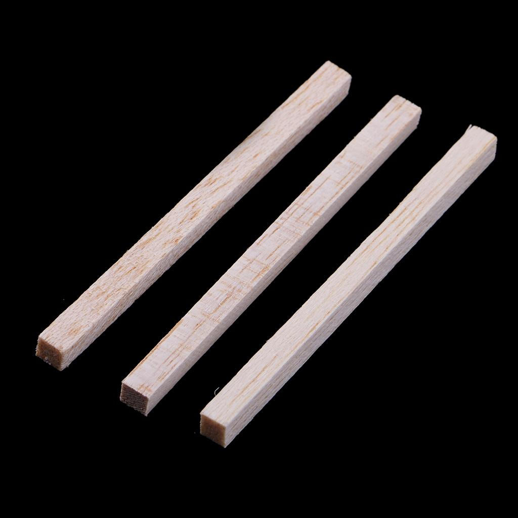 50 Pcs Unfinished Square Balsa Rod for Children