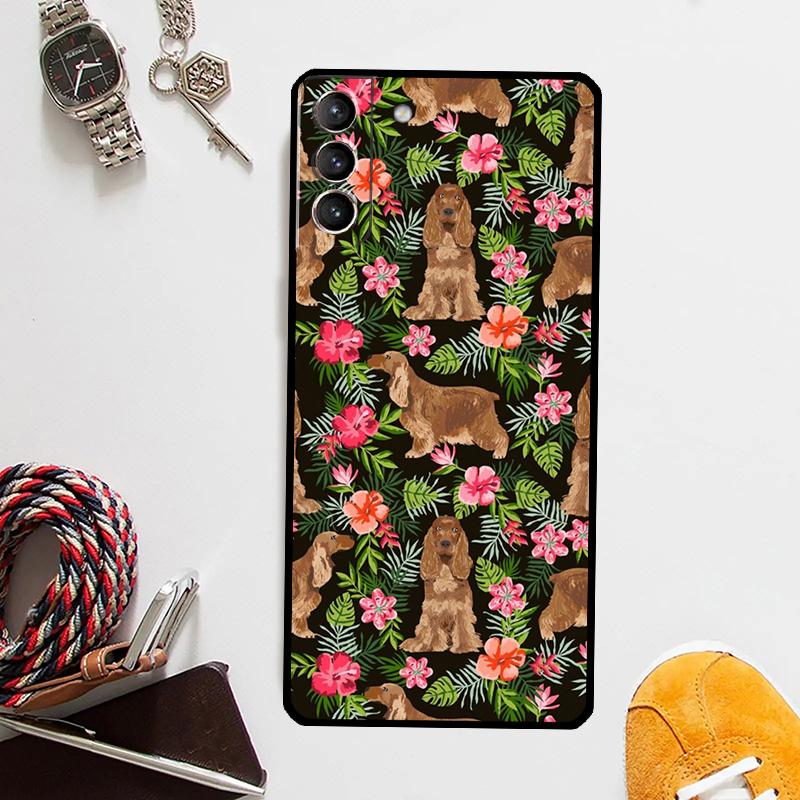 English Cocker Spaniel Dog Case For Samsung Galaxy S25 Ultra S21 S22 S23 S24 Ultra S9 S10 S20 Plus S25 FE Cover Coque