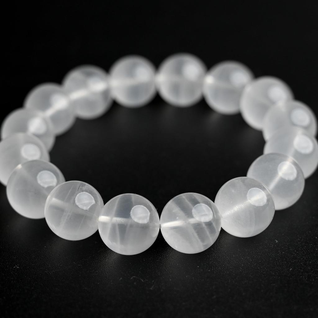 Eigado Lemurian Seed Quartz 16 Inner Natural Power Good Luck Bracelet, beads, 13.5mm, Diameter Approx. 18cm, Stone, Stone, Charm, 2507-Brace-Lem-02