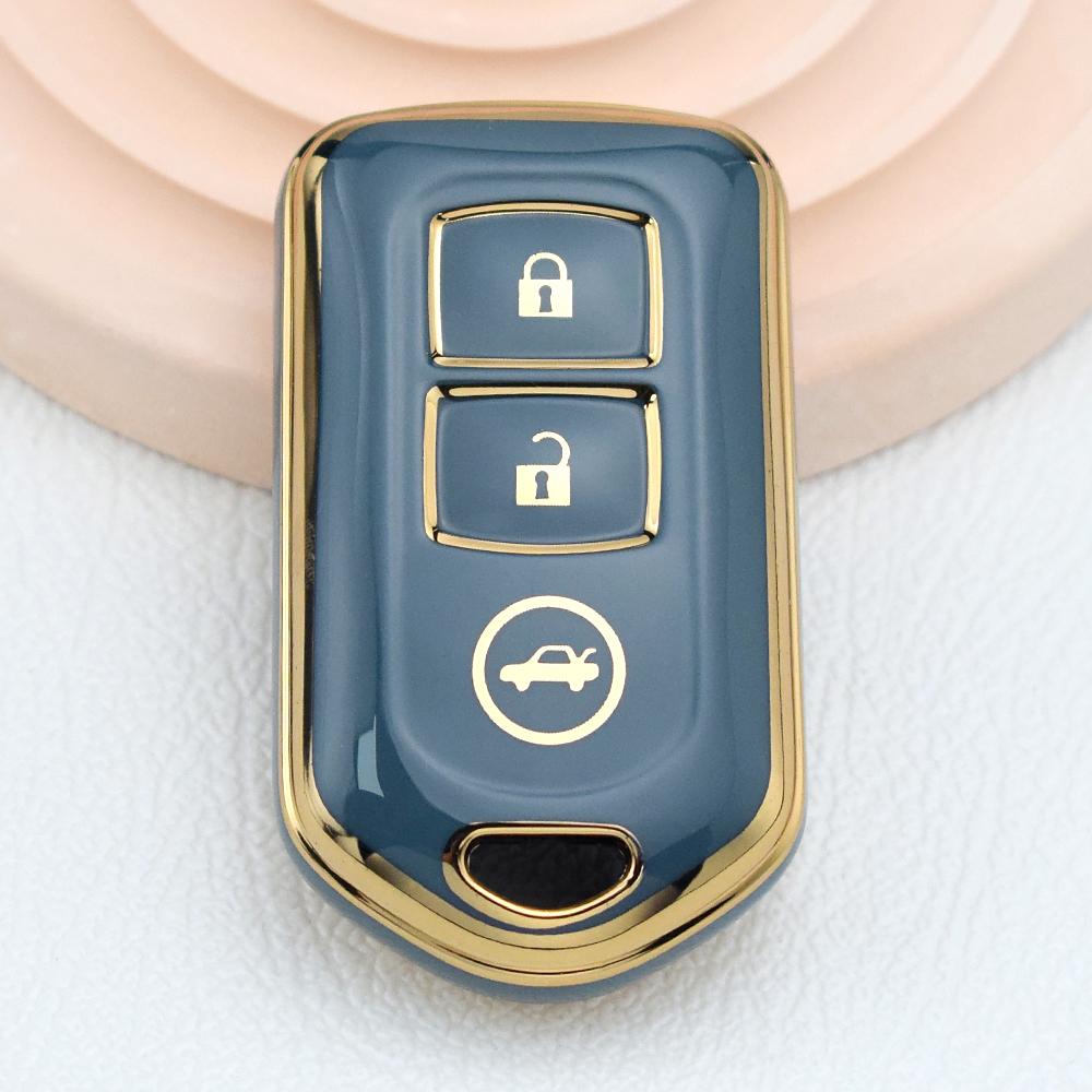 

ТПУ 2 3 кнопки автомобильный пульт дистанционного управления брелок держатель для Toyota Camry Yaris Prado RAV4 Vios Highlander чехол для ключей протектор 3 Buttons Grey