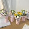 1Pcs Handmade Crocheted Bucket Bouquet Daisies Braid Mother'S Day Valentine'S Day Birthday Wedding Home Decoration