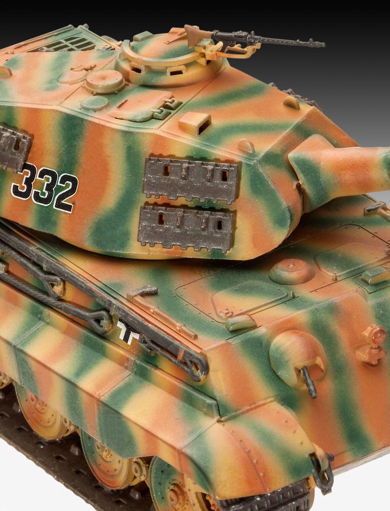 German Revell King Tiger Porsche Turret 03138 Plastic Model 1/72