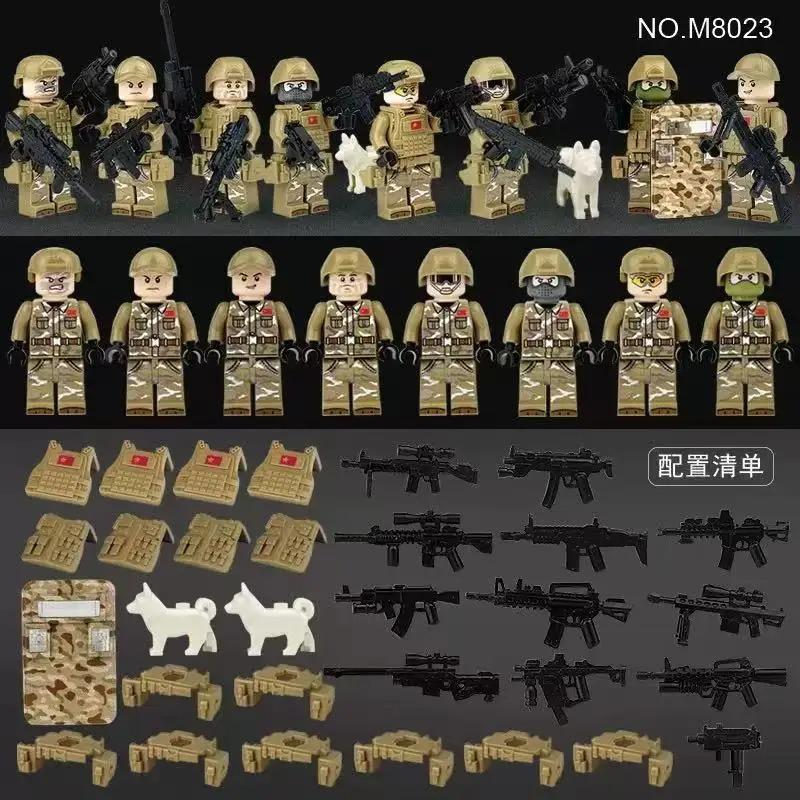 Military Series Building Blocks, Special Police, Jungle Scouts, Hand-made Models, Assembled Toys, Humanoid Dolls, Birthday Gifts