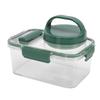 Salad Jar 1000ml Rectangular Portable Leak Proof Salad Container with Dressing Cup Fork for Outdoor Travel Picnic