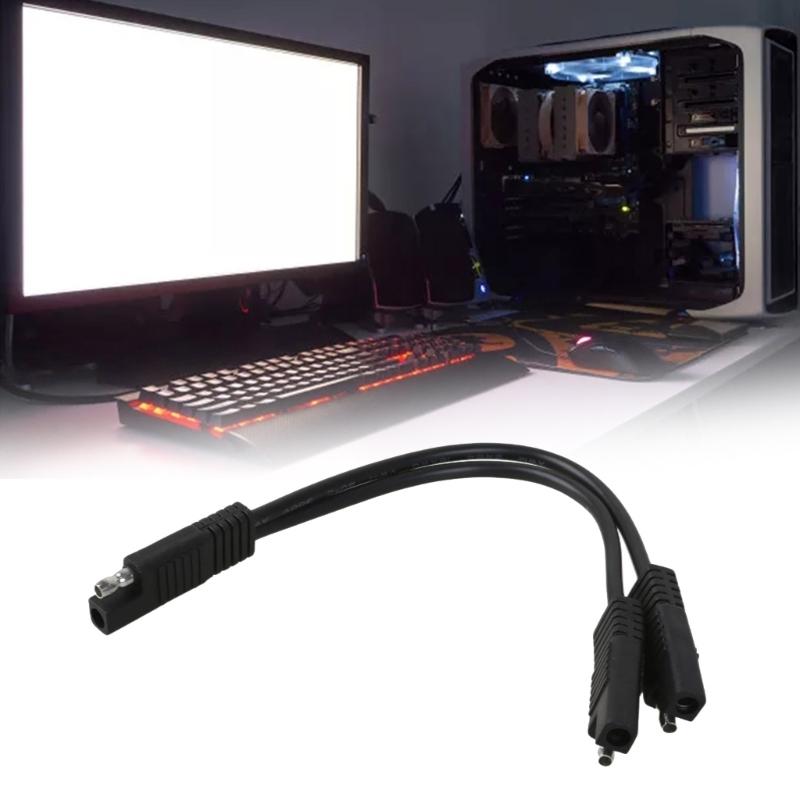 SAE Power Automotive Connectors Cable Y Splitters 1 to 2/3/4 SAE Extension Cable 18AWG for Automotive Camp Trailer