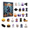 Halloween Countdown 24 Days Advent Calendar Mini Statues Multi-purpose Holiday Countdown Small Creepy Resin Figurines Set
