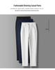 Women's High-Waisted Slim-Fit Straight-Leg White Pants for Summer