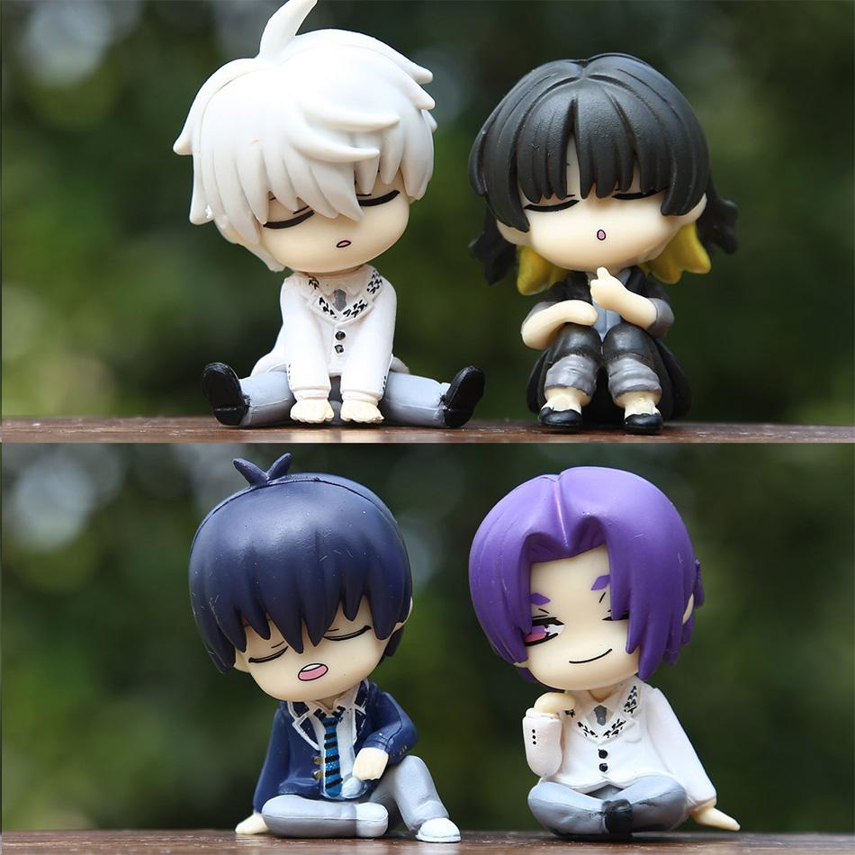 6cm 4pcs/set Blue Lock Gk Anime Figure Isagi Yoichi Bachira Meguru Shoulder To Shoulder Sleep Mini Kawaii Model Statue Kid Toys