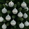 16Pcs Shiny Flocking Christmas Ball 6cm Christmas Tree Decoration  Festival Ornament