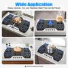 5 Fire Gas Stove Gas Stove with Automatic Thermoelectric Protection, Natural Gas/propane, Black Glass, Used In Family Kitchen