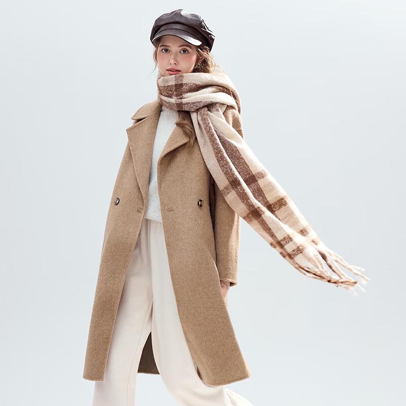 Betu Women's 100% Pure Wool Mid-Length Winter Coat