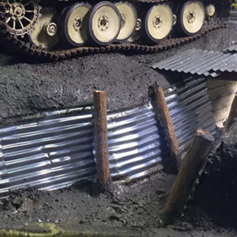 Scale Building Making Sand Table Miniature Corrugated Tile Steel Shed Wargame Scenery Scene Model