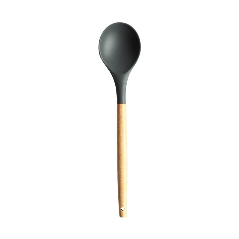 Clearance, Non-Stick Pan, Spatula, Noodle Fishing Spoon, Silicone Spoon, Kitchen Utensils, Wooden Handle, Cooking Spatula, Baking Tools