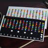 1 Sheet Guitar Fretboard Stickers, Guitar Learning Tools, Color Coded Guitar Note Stickers for Acoustic Electric Guitar