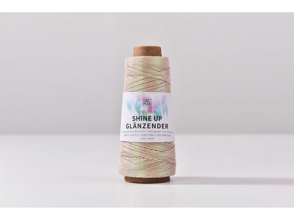 1mm Colorful Gold & Silver Core-Spun Yarn - 150m Hologram Thread for DIY Crochet Bags