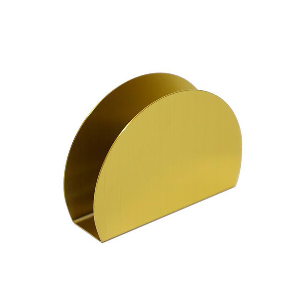 1PCS Stainless Steel Table Napkin Holder Half Round Tissue Dispenser For Home Wedding Party Decorations Kitchen Accessories