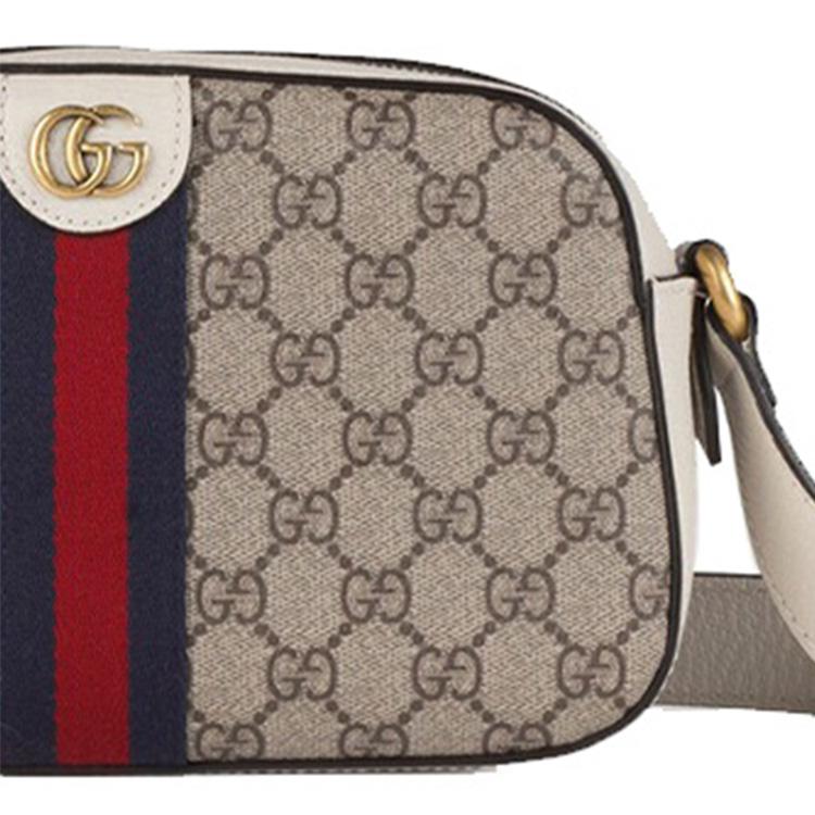 Gucci Ophidia Series New Vintage Logo Canvas Camera Bag Unisex Shoulder Bag Red Blue 681064-96IWT-9794