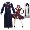 Anime-Spiel Danganronpa, Cosplay-Kostüm, Enoshima Junko Uniform, Kaffee-Arbeitskleidung, Kurzer Rock, Monokuma Kopfschmuck