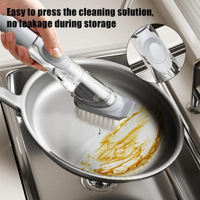 Cleaning Brush with Ergonomic Anti-Slip Handle Strong Bristles Pot Cleaner Efficient Stain Removal Multi-Purpose Kitchen Brush