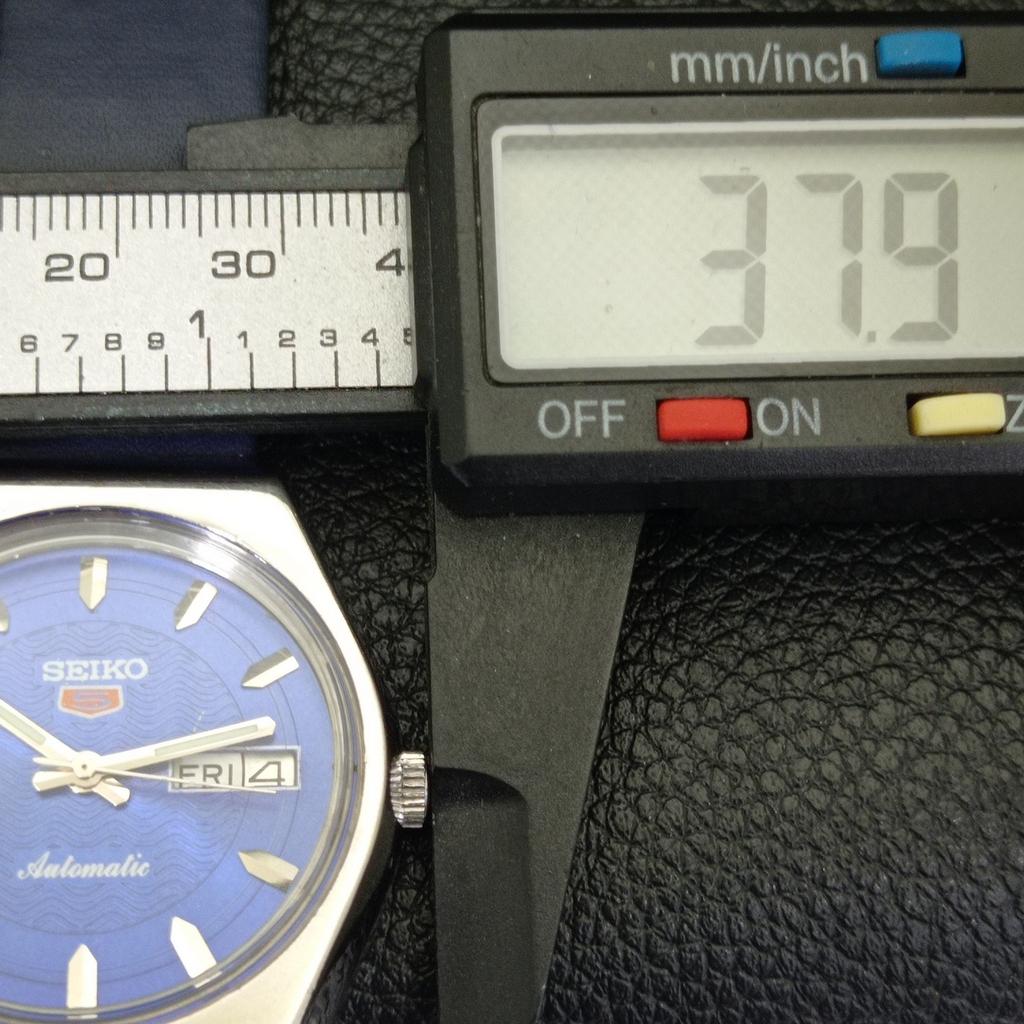JAPAN 6309A VINTAGE SEIKO 5 AUTOMATIC MENS BLUE COLOR DIAL WATCH a701284-5 R206a-a701284