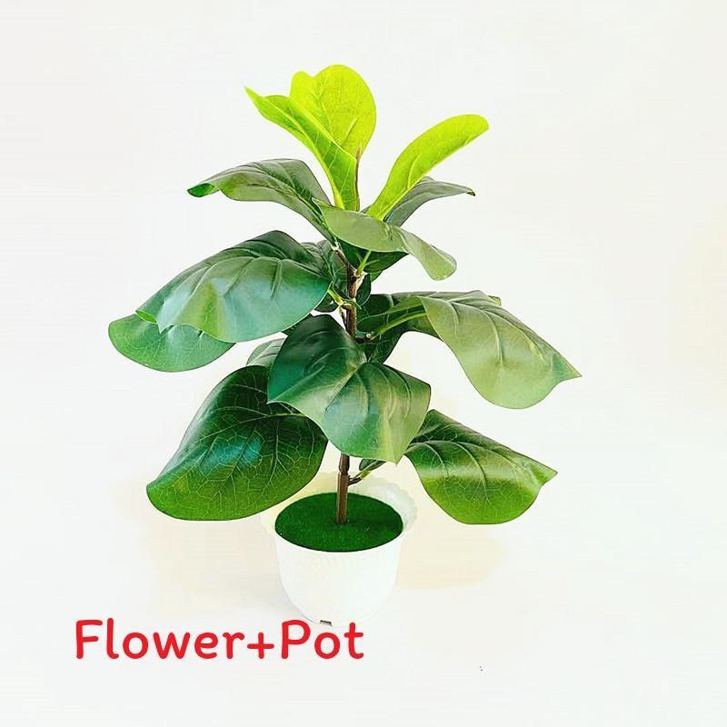 

Ficus Pandurata Hance Artificial Greenery With Plastic Leaves For Room Living