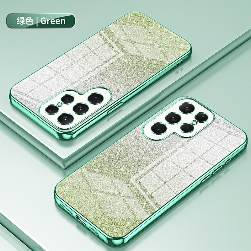 Applicable To Samsung S26Ultra Electroplated Glitter Mobile Phone Case S25Ultra Transparent S24Ultra Anti-drop Protective Case