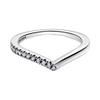 Pandora TIMELESS Fashionable One-sided Wishing Bone 925 Silver Ring for Women 192394C01