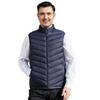 Men Cotton Vest Stand Collar Sleeveless Zipper Closure Thermal Jacket with Pockets Solid Color Winter Waistcoat