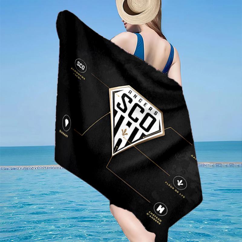 1PC Angers Sco Team Crest Beach Towel - Soft, Absorbent Microfiber, Lightweight, Ideal for The Beach, Parties, Travel, Camping fan gifts