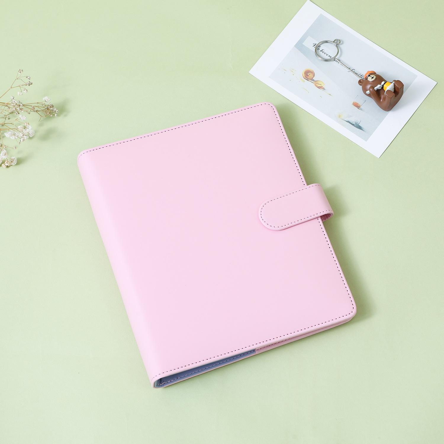 custom A6 PU leather macaron budget binders color notebook money organizer planner budget binder (as the picture,190*132mm&A6)
