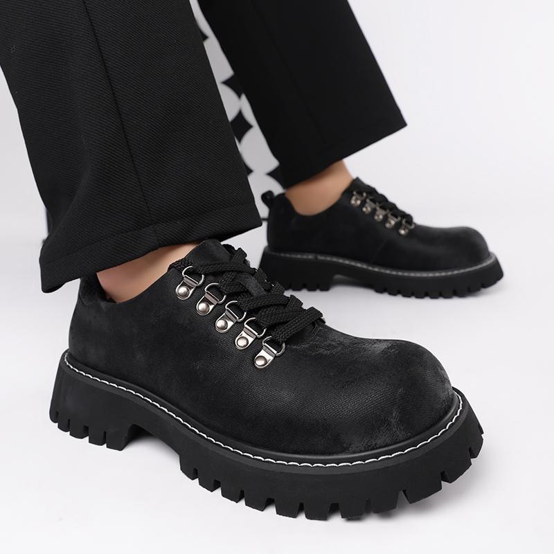 Italienische Schnürschuhe Business-Kleidung Schuhe Klassische Herren Freizeitleder Oxfords Schuh Dicke Sohle Derby Schuhe Outdoor-Wanderschuhe