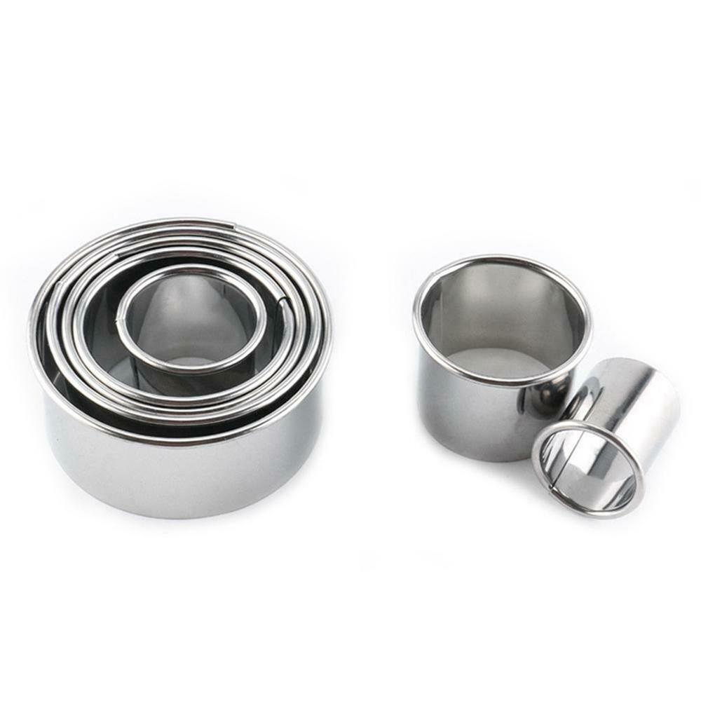 14PCS Stainless Steel Round Cookie Biscuit Pastry Cutter Baking Cake Mold Tools