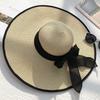 Women's Oversize Brim Straw Hat Women's Summer Sun Block Big Brim Hat Seaside Bow Beach Hat Suitable For Sun Protection