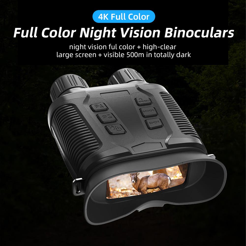 Full-Color Night Vision Binoculars Digital Infrared Telescope with 10X Optical Zoom Large Screen