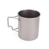 6pcs Ti Camping Cup Set with Fork Spoon Lightweight Water Mug for Backpacking Hiking Picnic Travel 4 Cups + 2 Fork Spoon