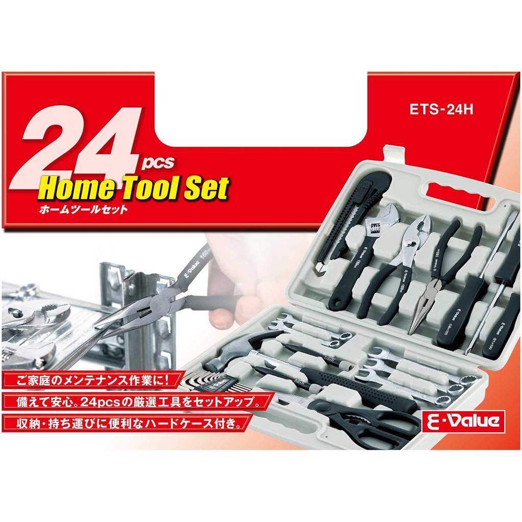 Tool Set for DIY and Home E-Value 24-Piece Maintenance, ETS-24H