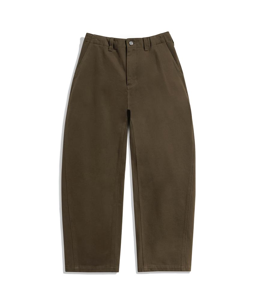 Peullukeu Curved Fit Cotton Pants Brown Fpt120