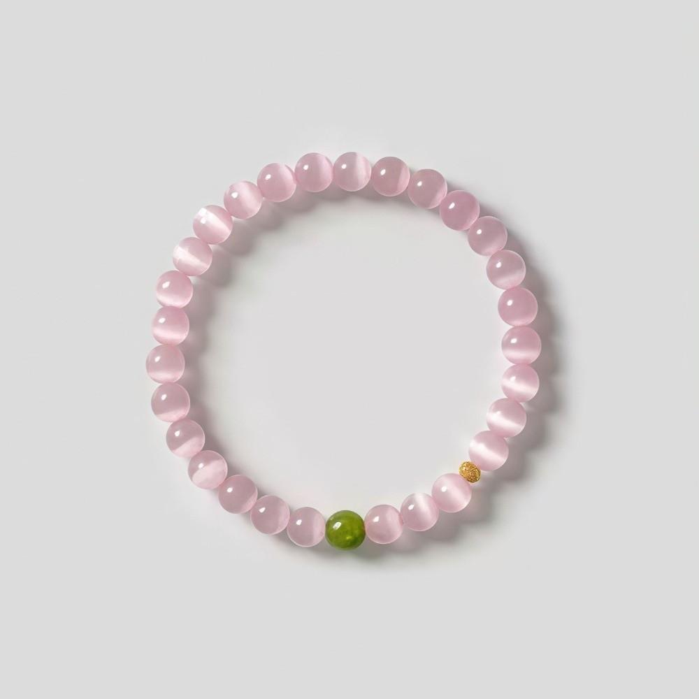 Wristbands Vintage Beaded Bracelet Luxury Olive Stone Bracelet Cat's Eye Stone Bracelet  Jewelry