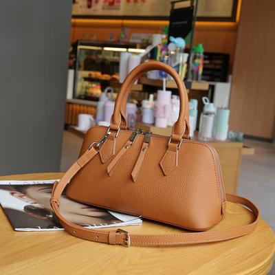 Cowhide Shoulder Women's Bag Large Capacity Women's Fashion Simple Tote Bag Practical Shell Bag