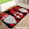 Christmas Doormat Non‑Slip Front Entrance Rug Washable Indoor Outdoor Xmas Snowman Poinsettia Winter Home Decor Mat