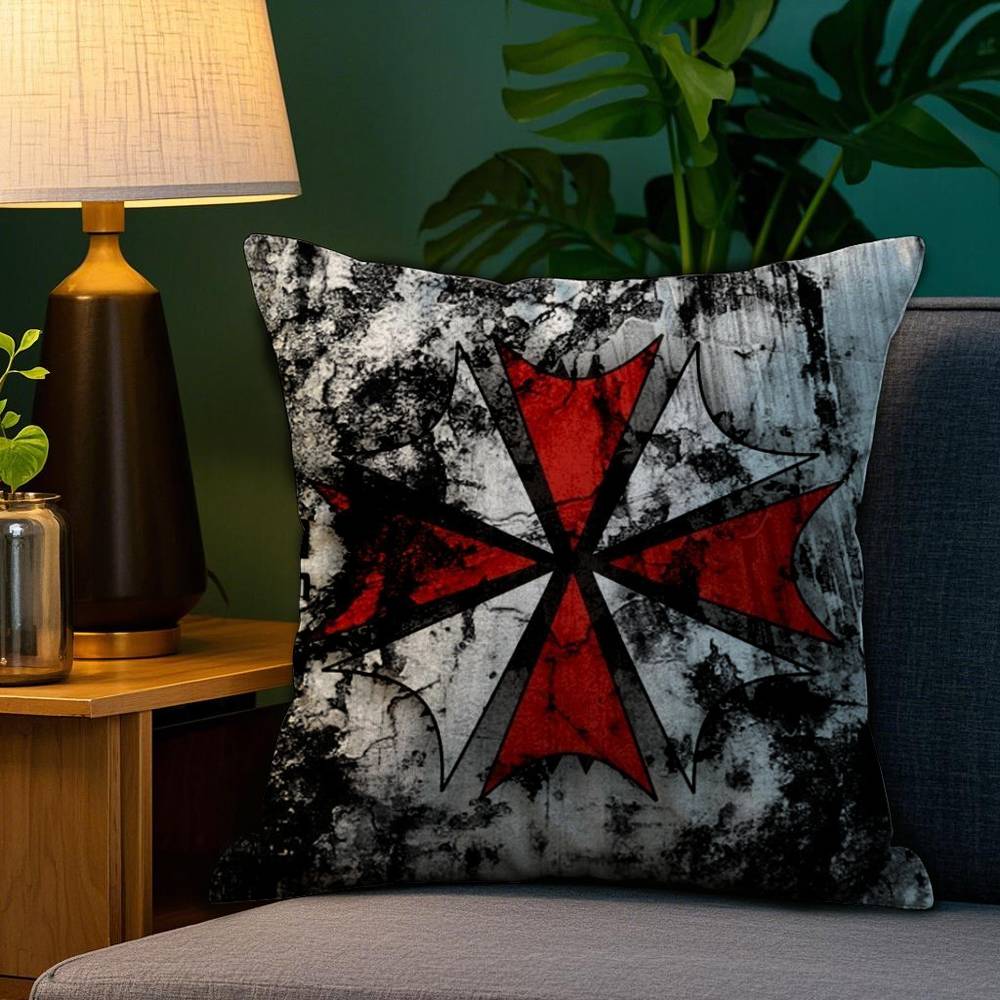 Movie R-Resident E-Evil Pillow Case Sofa Living Room Bedroom Double-sided Printing Square Cushion Nap Time Pillow Case