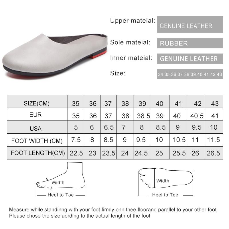 Fashion AIYUQI Women Slippers 2024 Spring New Genuine Leather Women Shoes big Size 41 42 43 Flat Casual Summer Half Slippers Women