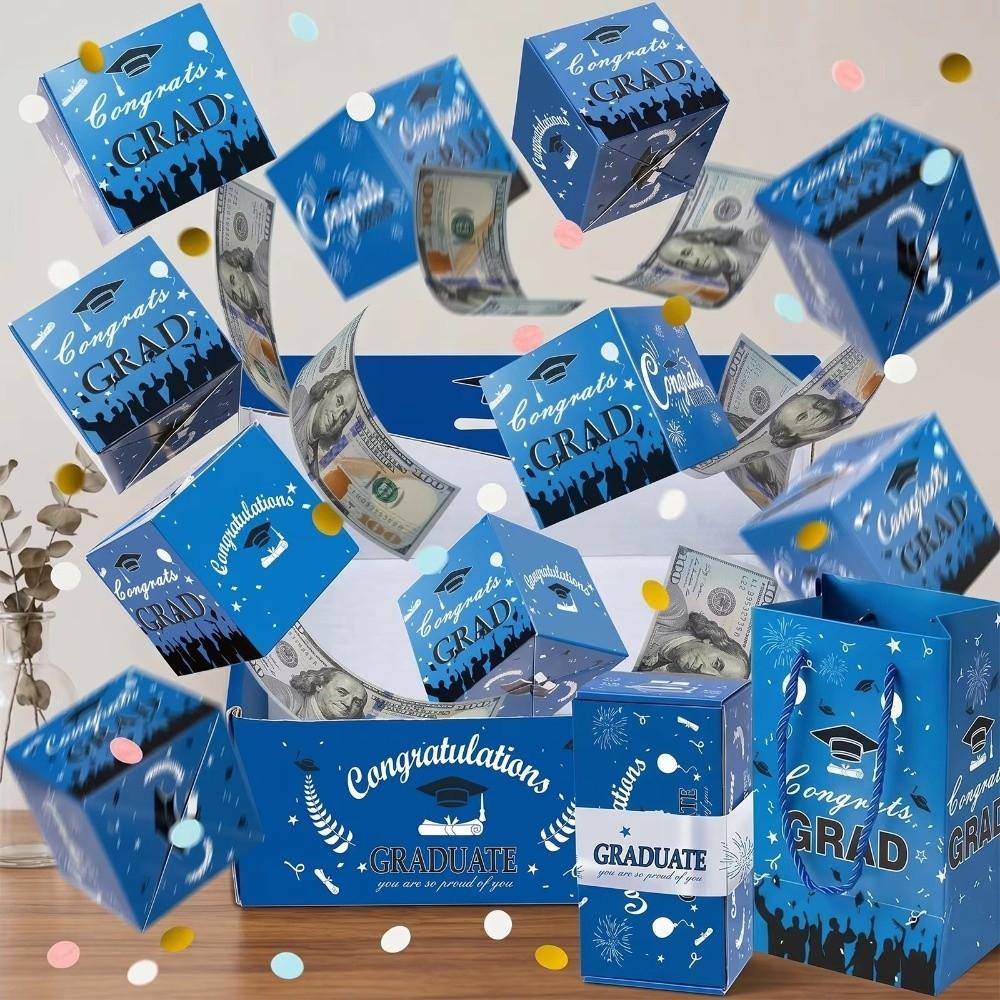 Pulling Design Surprise Money Box Wrapping Card Graduation Surprise Pop-Up Gift Box Gift Packaging