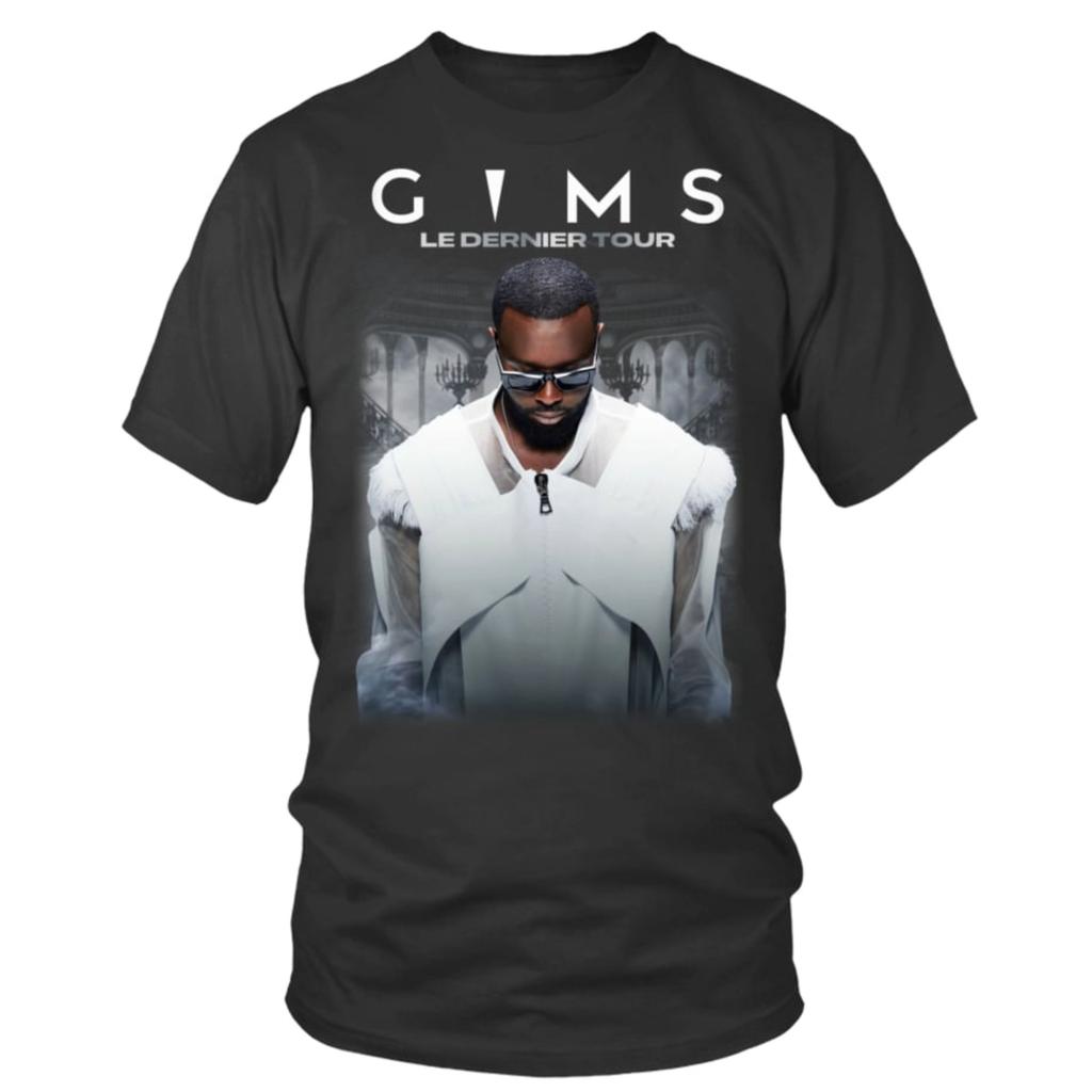 Vintage Französischer Hip Hop Sänger Hiphop Mode GIMS T-Shirt Herren Mode Prue Baumwoll T-Shirts Männlich Hip Hop Gothic Unseix T-Shirts Top