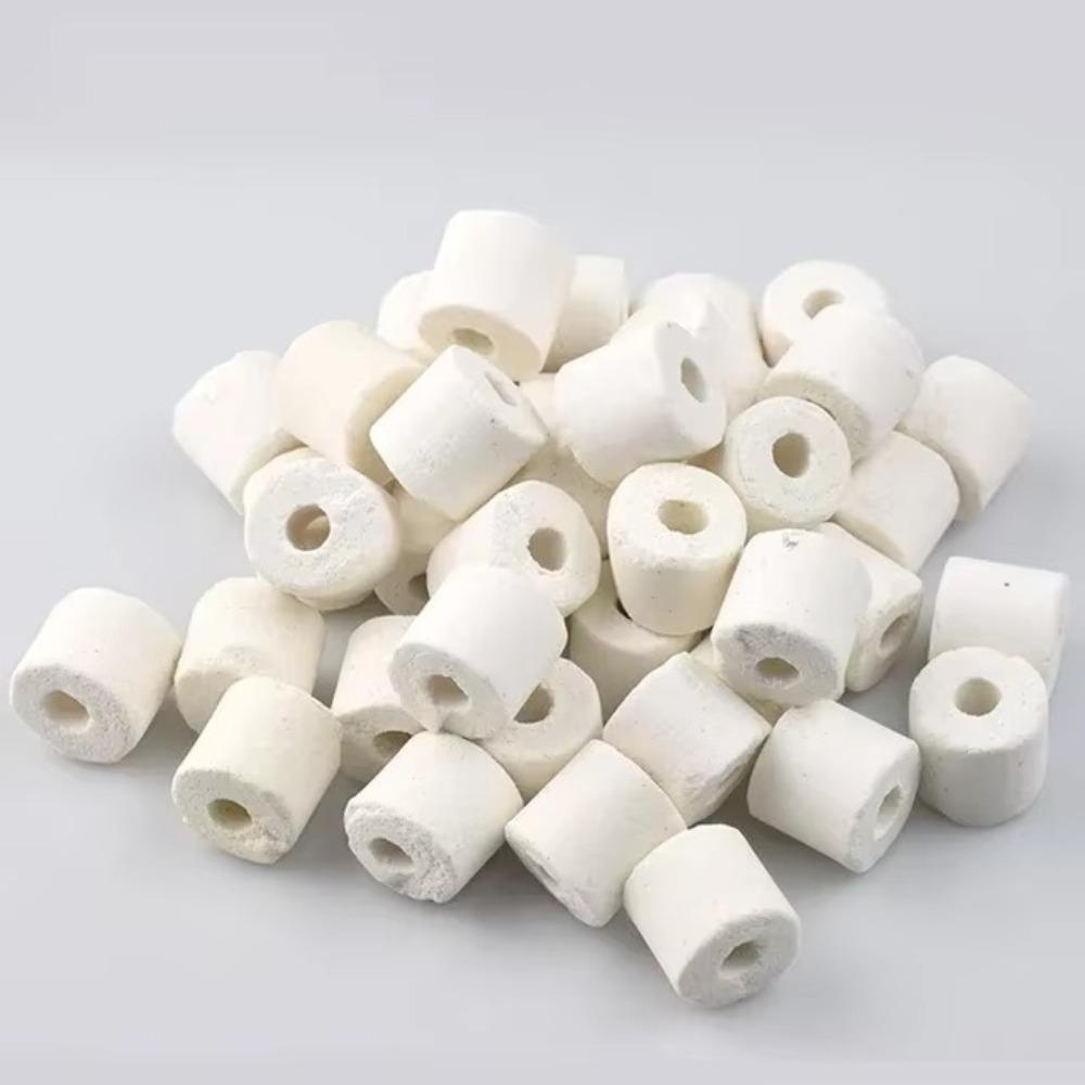 

High Porosity Aquarium Ceramic Filter Rings Cylinder Filter Substrate Pond Filter 500g