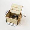 Wooden Hand Cranked Music Box Retro Light Luxury Exquisite Carving Wooden Music Box Exquisite Birthday Gift